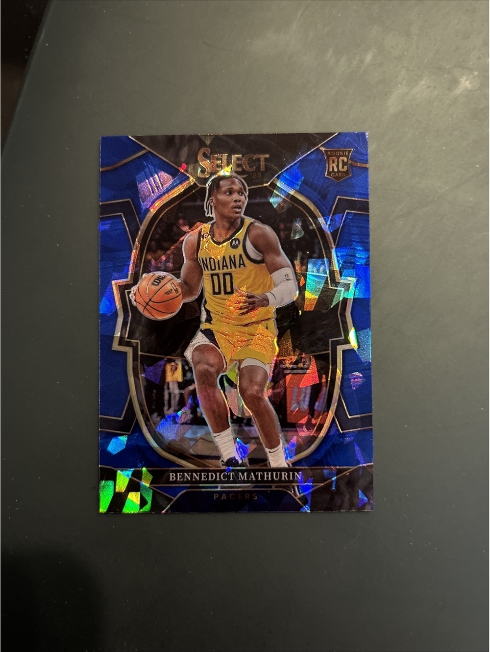 🔥2022-23 Panini Select BLUE CRACKED ICE RC PRIZM Bennedict Mathurin No. 79